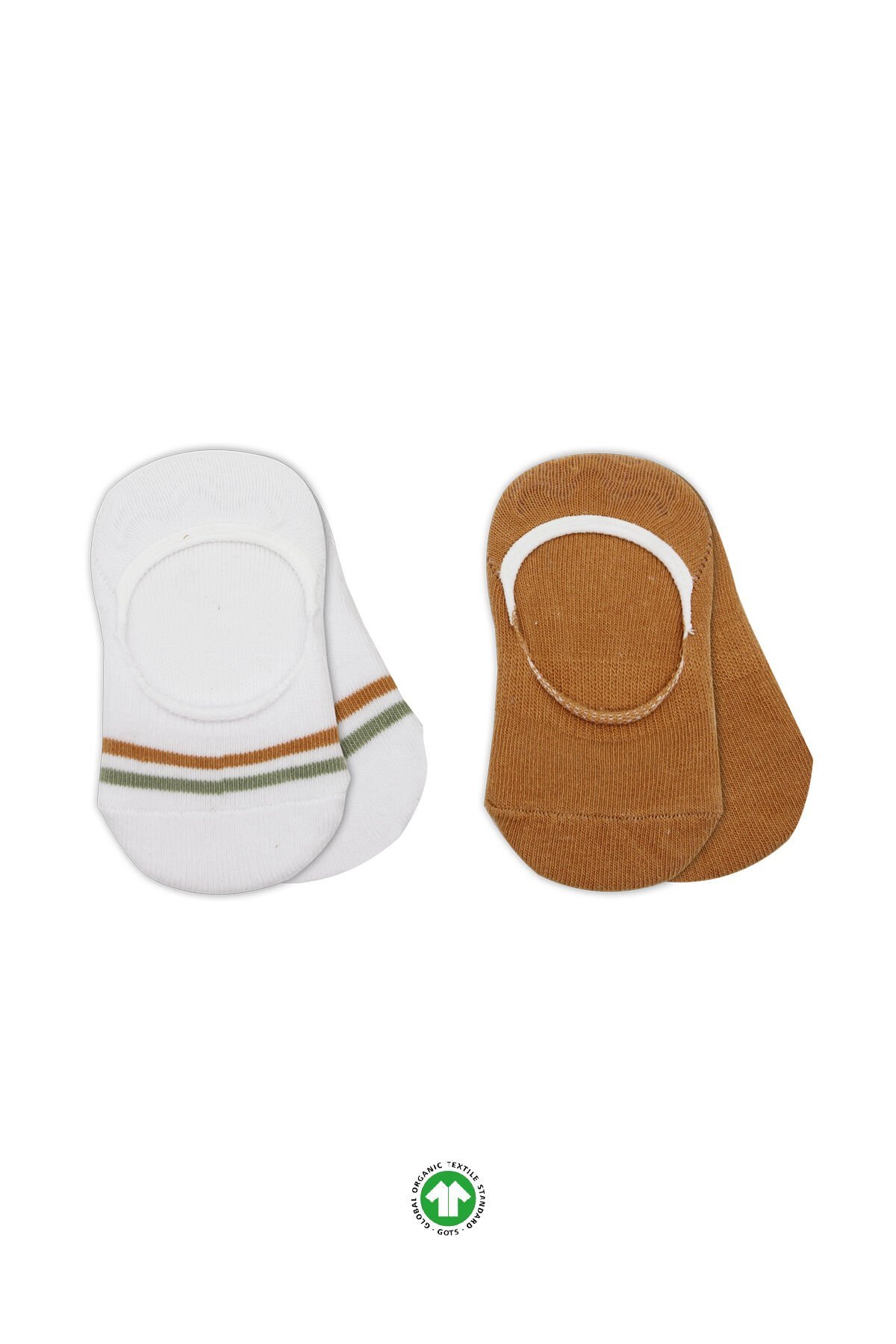 Bi̇style 2 Li̇ Penye Babet Si̇li̇kon Çemberli̇ Çorap 30102 Hardal Beyaz