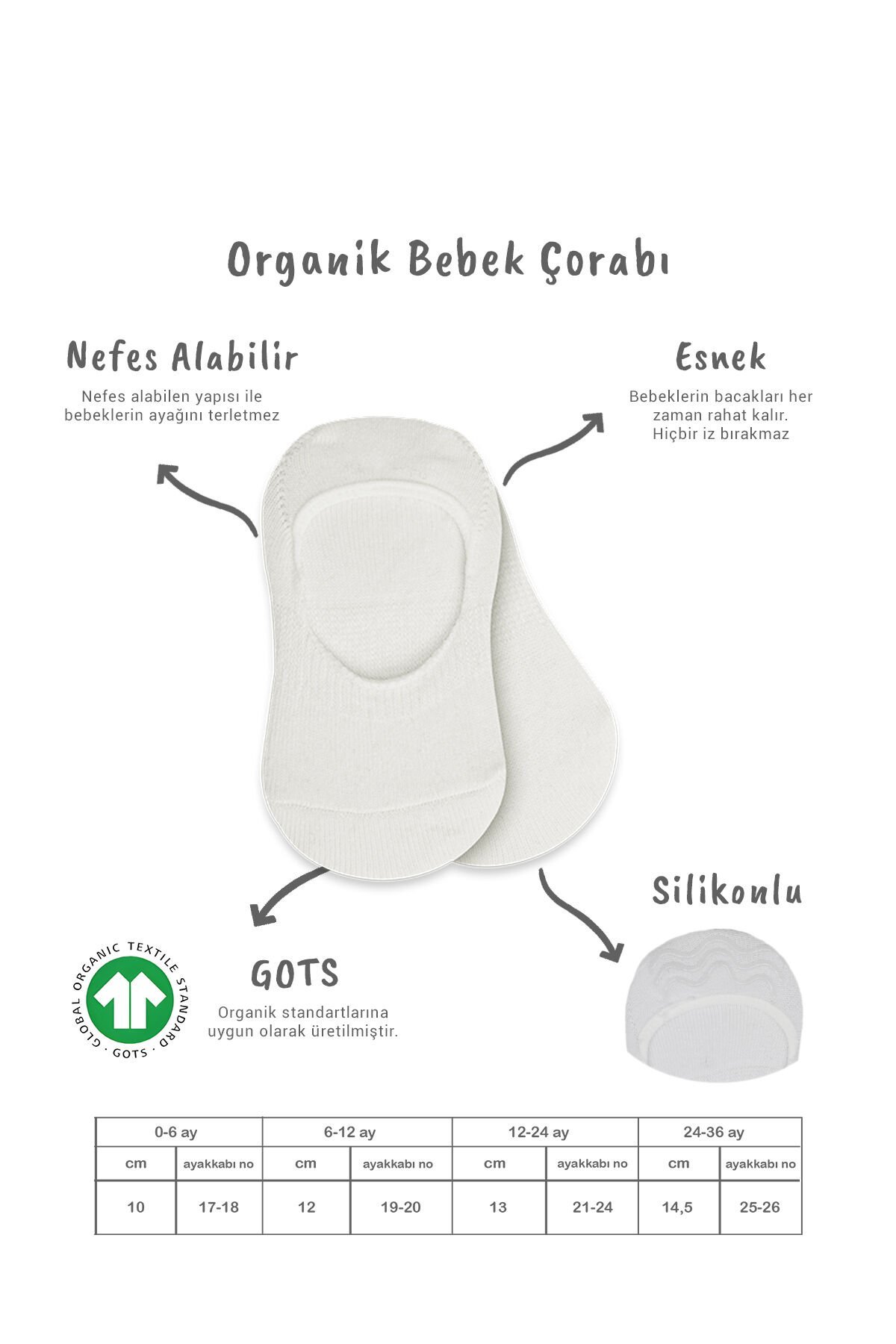 Bi̇style 2 Li̇ Penye Babet Si̇li̇konlu Basi̇c Çorap 30104 Si̇yah Ekru