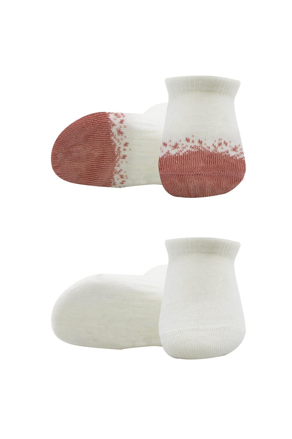 Bi̇style 2 Li̇ Penye Sneakers Çorap Bs20105 Ekru Pudra