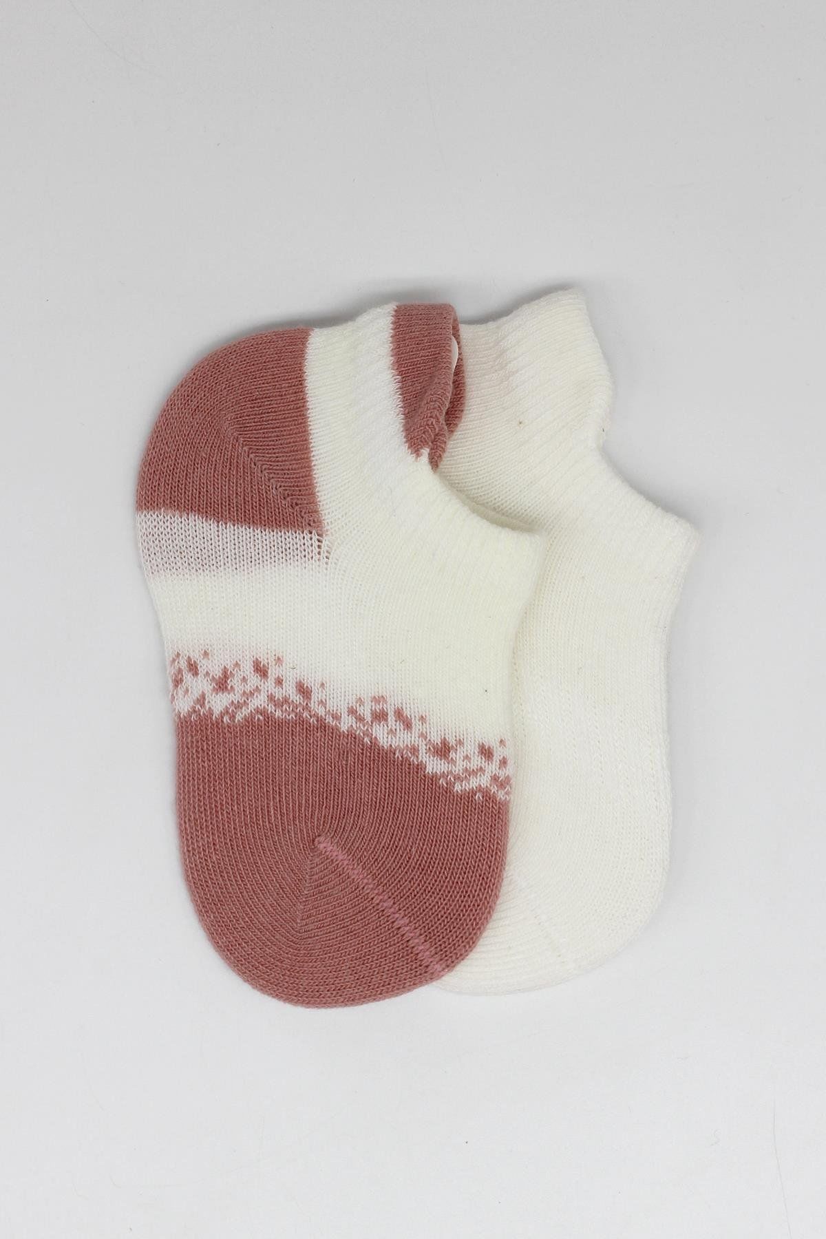 Bi̇style 2 Li̇ Penye Sneakers Çorap Bs20105 Ekru Pudra