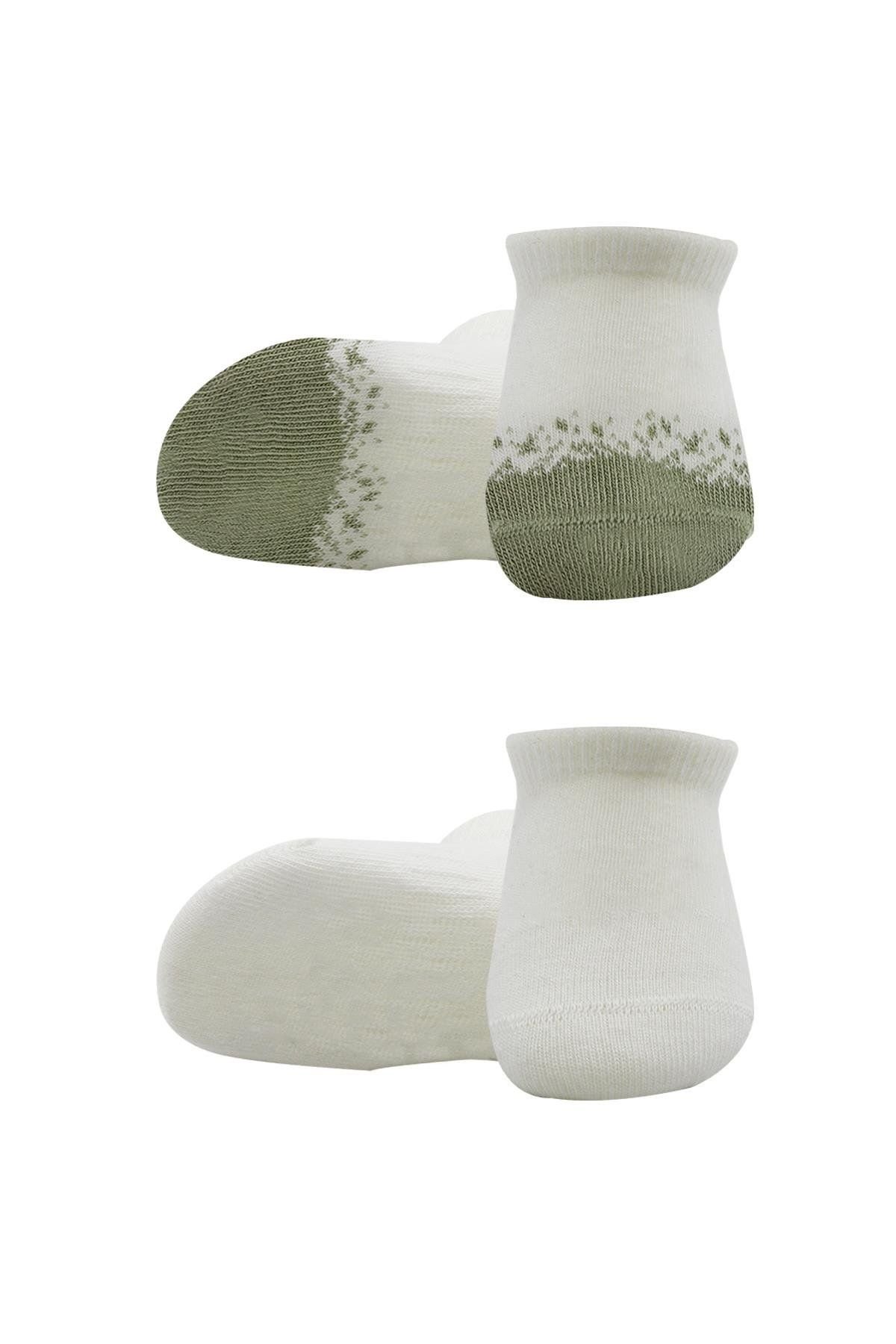 Bi̇style 2 Li̇ Penye Sneakers Çorap Bs20105 Ni̇l Ekru