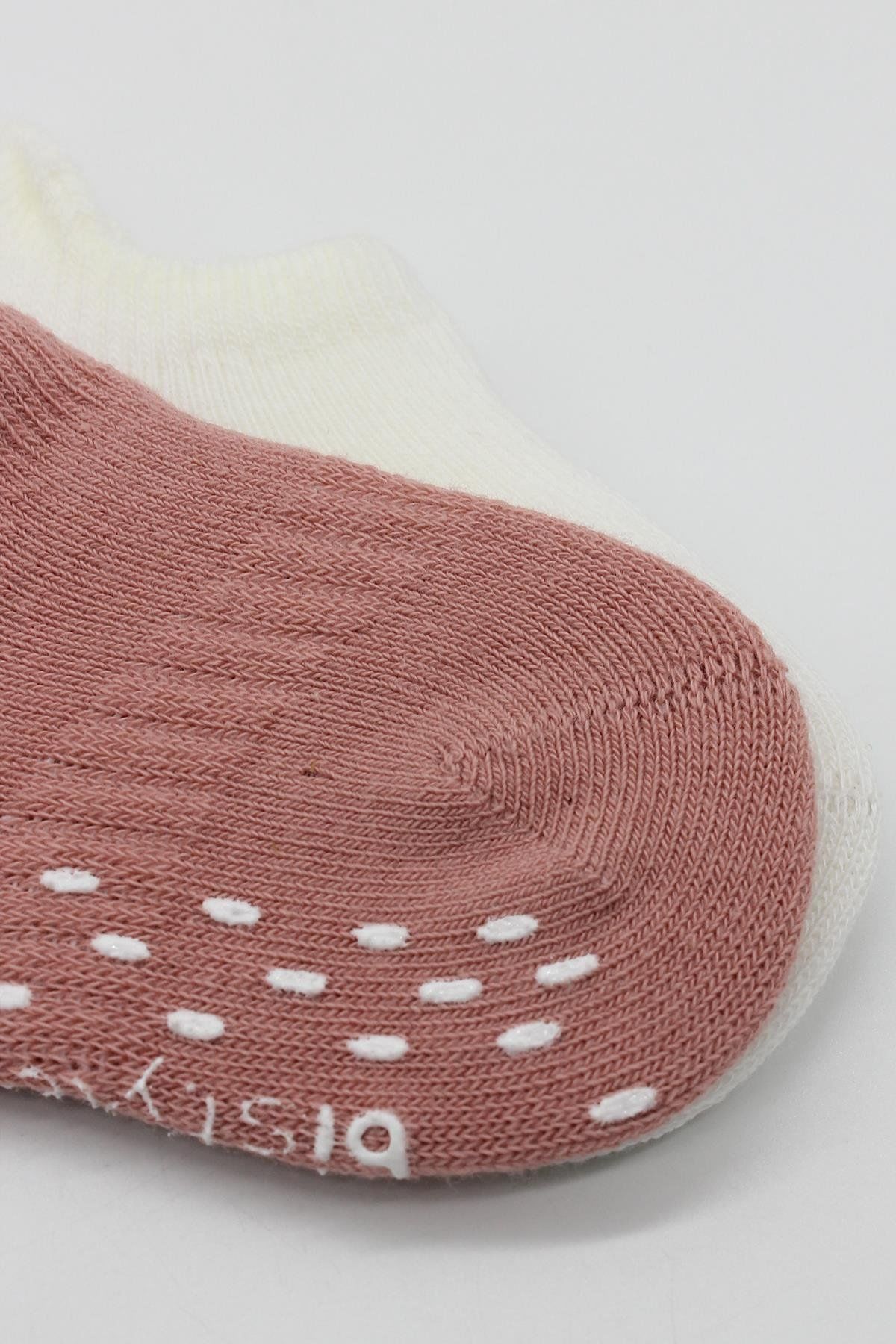 Bi̇style 2 Li̇ Sneakers Kaymaz Colours Penye Çorap Bs20104 Ekru Pudra