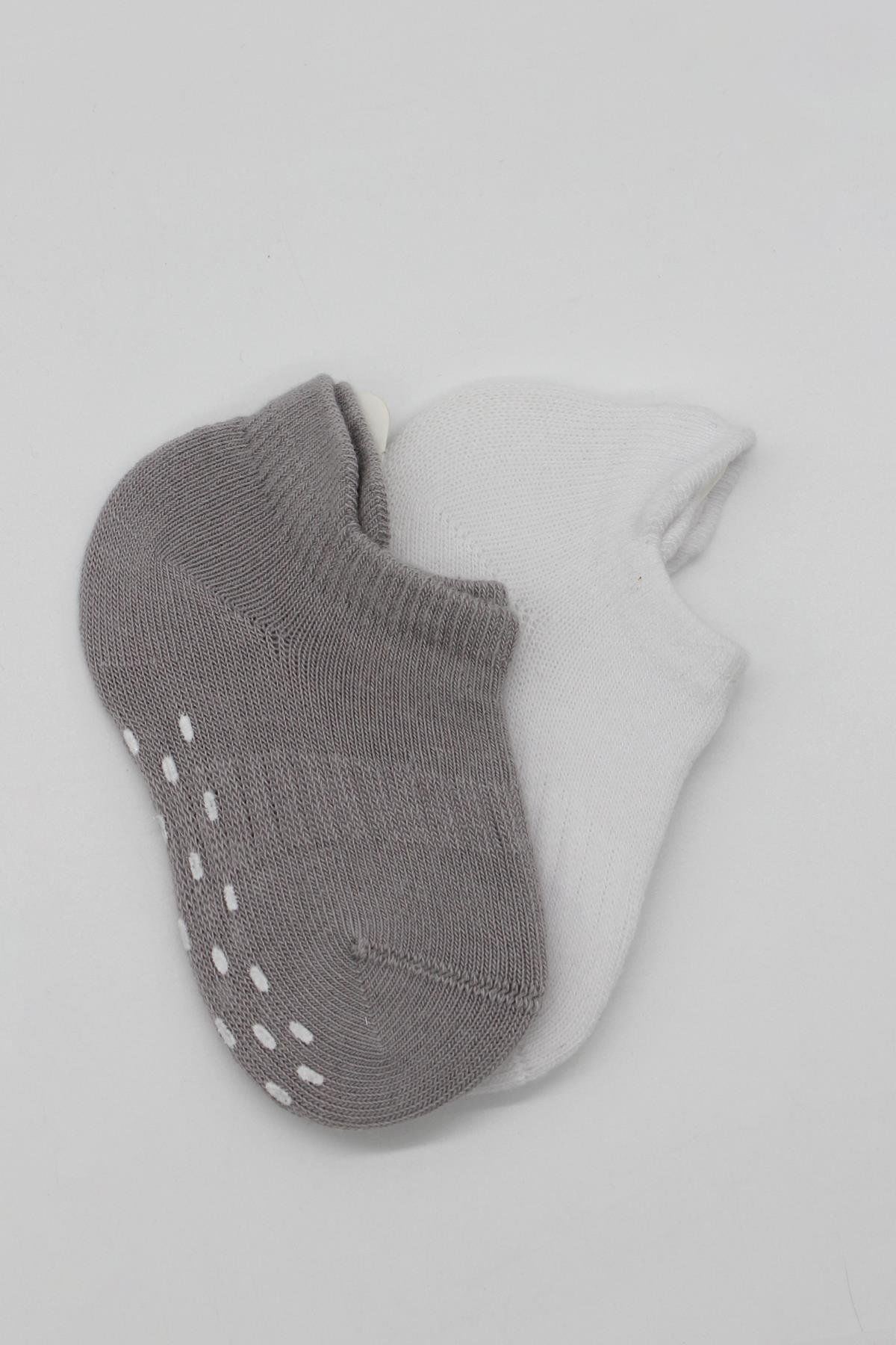 Bi̇style 2 Li̇ Sneakers Kaymaz Colours Penye Çorap Bs20104 Gri̇ Beyaz