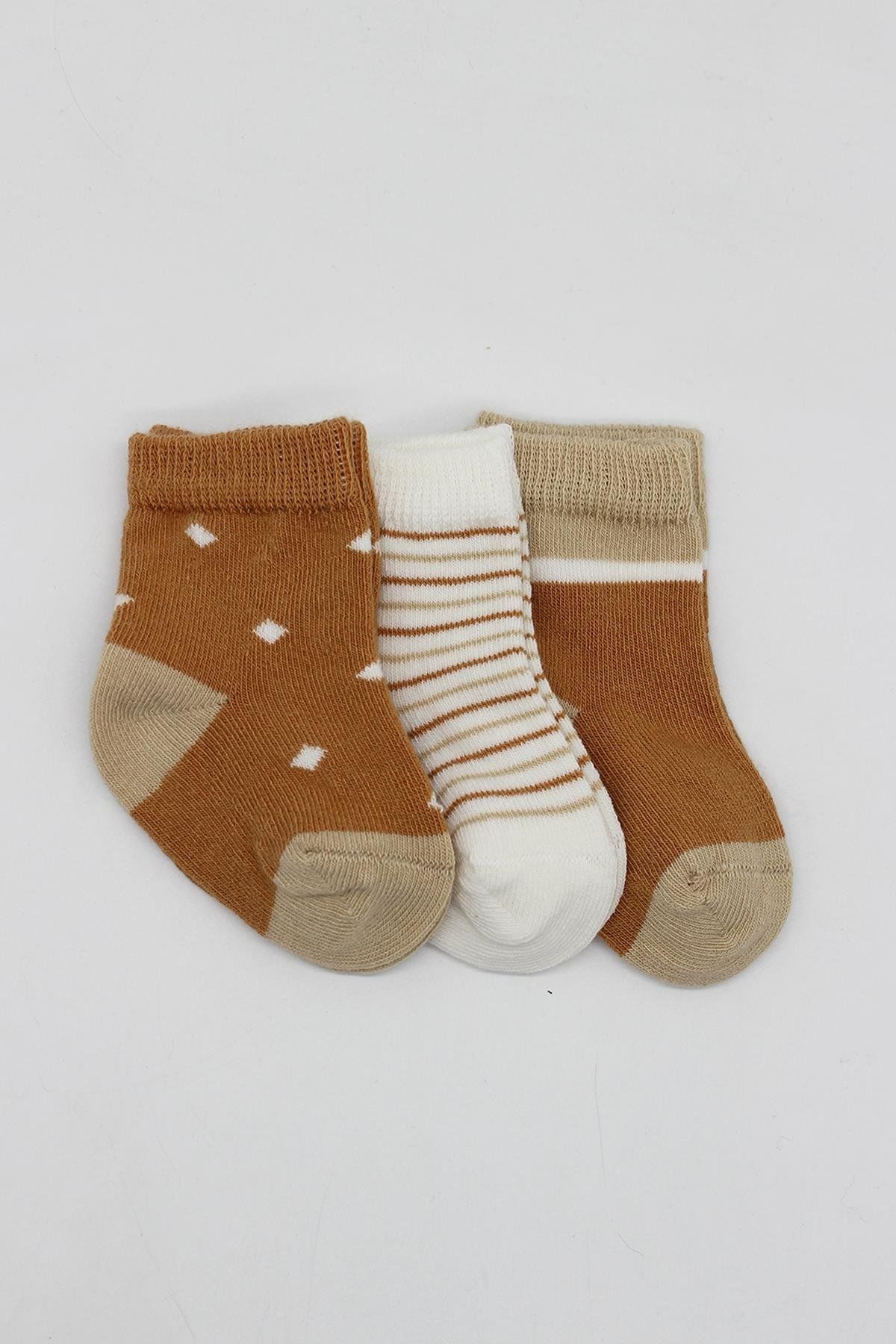 Bi̇style 3 Lü Penye Erkek Soket Çorap Bs10111 Hardal