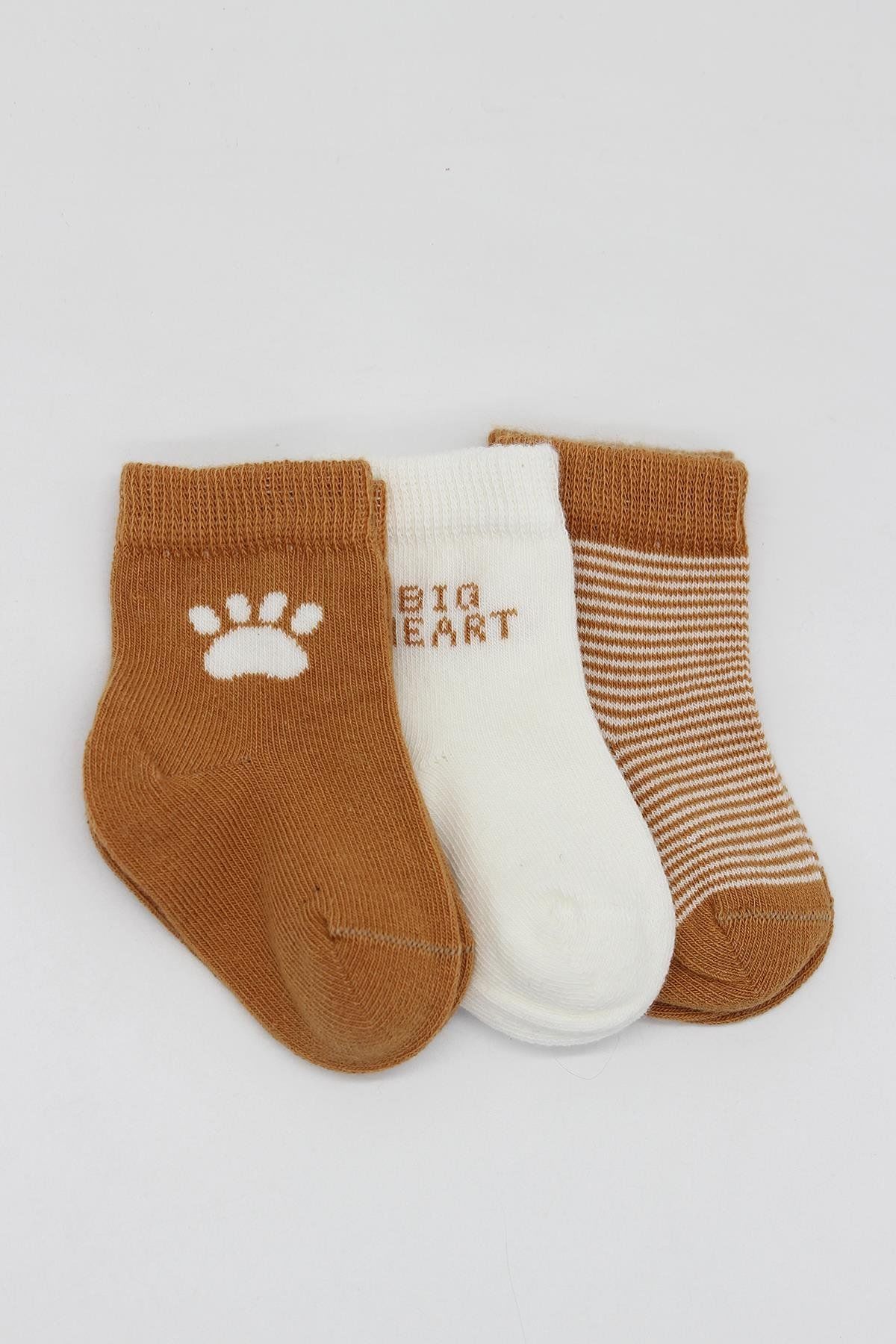 Bi̇style 3 Lü Penye Soket Çorap Bs10110 Hardal