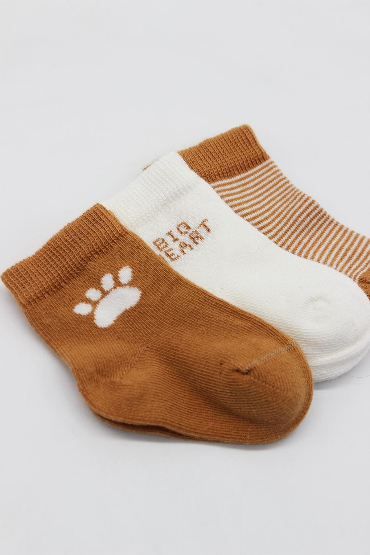 Bi̇style 3 Lü Penye Soket Çorap Bs10110 Hardal