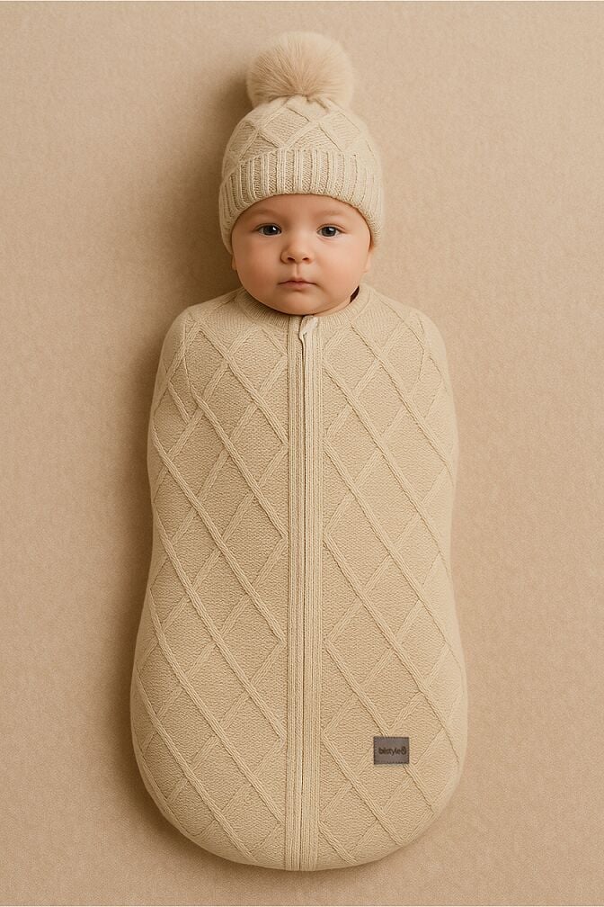 Bi̇style Baby İn Swaddi̇ng Tri̇ko Kundak 75108 Bej