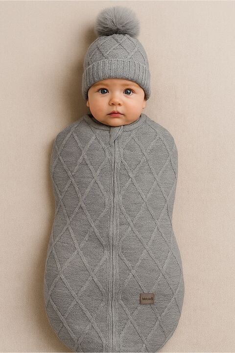 Bi̇style Baby İn Swaddi̇ng Tri̇ko Kundak 75108 Gri̇
