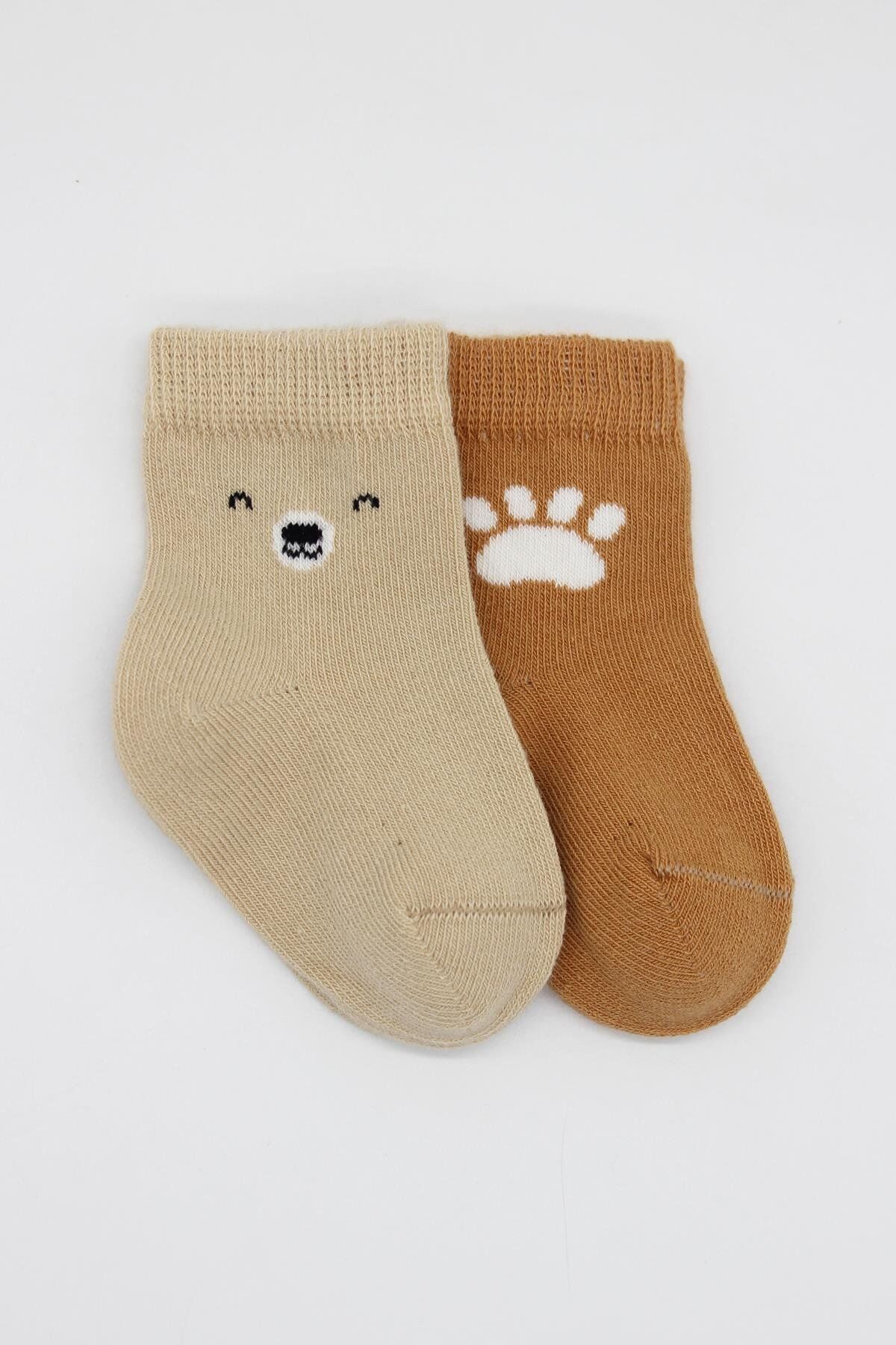 Bi̇style Bear Penye Soket Çorap 2 Li̇ Bs10116 Bej