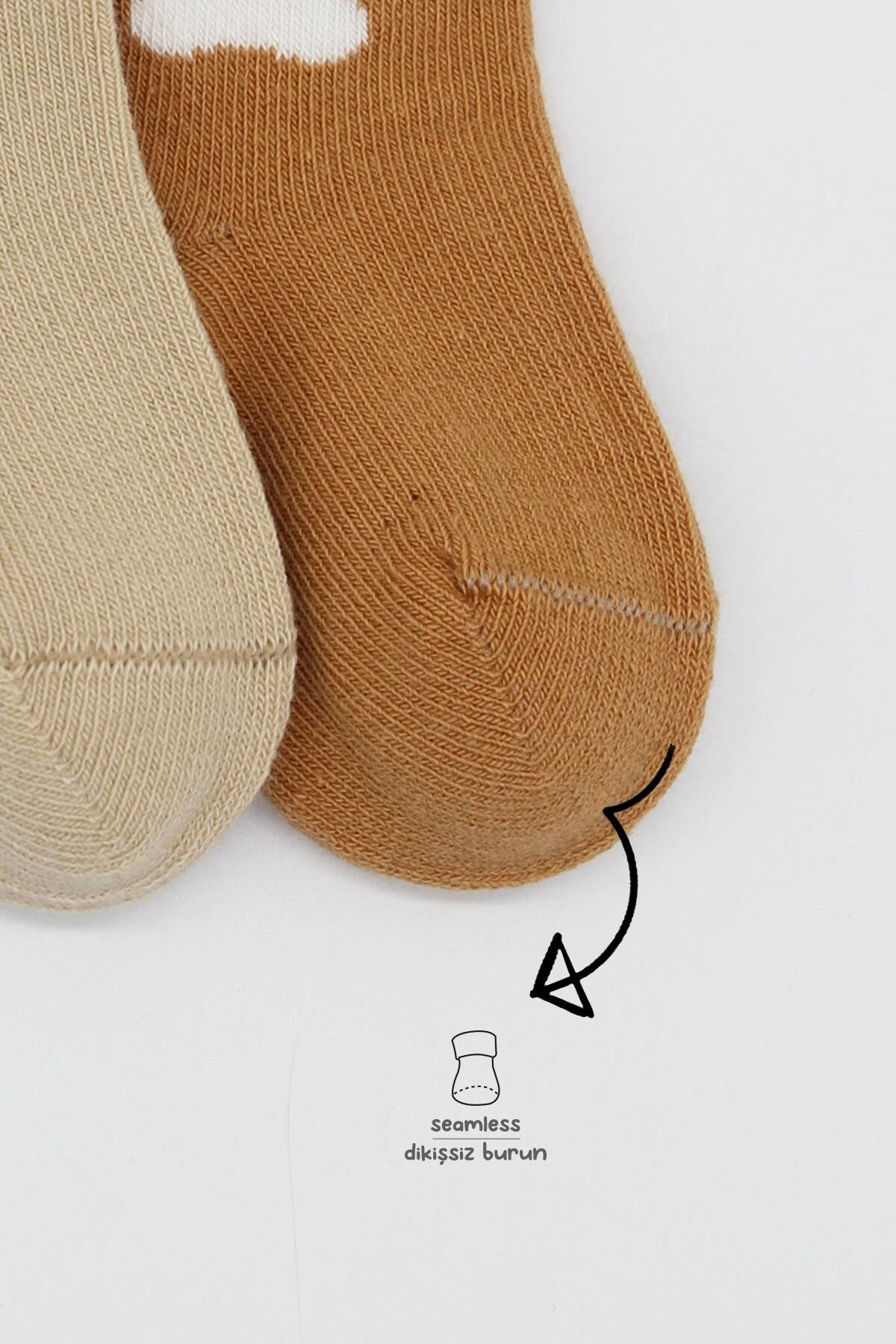 Bi̇style Bear Penye Soket Çorap 2 Li̇ Bs10116 Bej