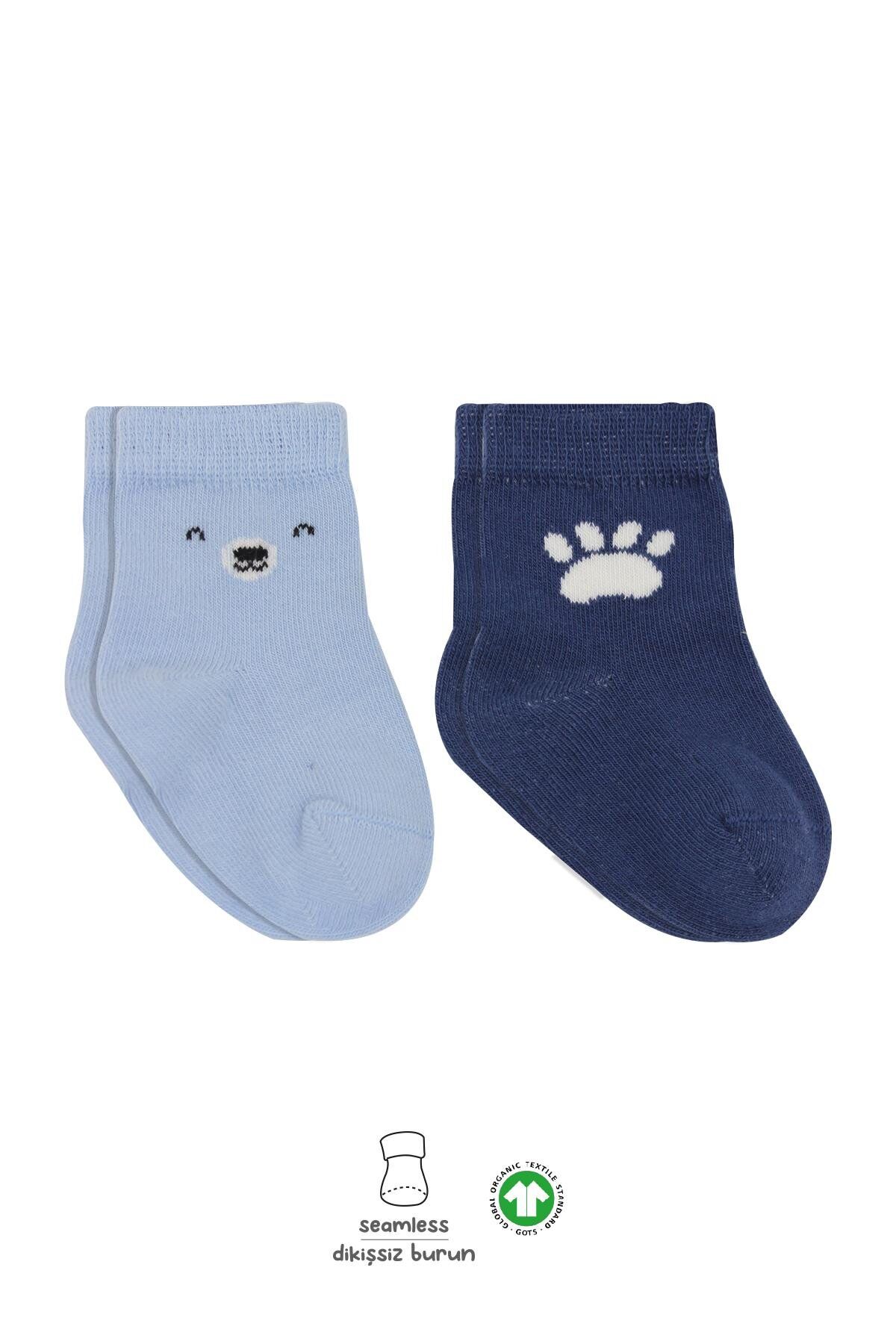Bi̇style Bear Penye Soket Çorap 2 Li̇ Bs10116 Mavi̇