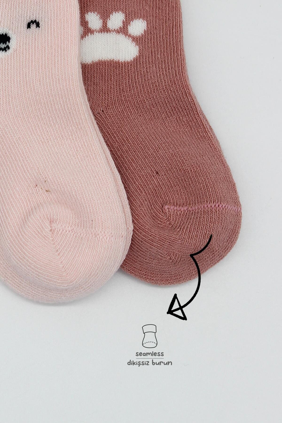 Bi̇style Bear Penye Soket Çorap 2 Li̇ Bs10116 Pembe