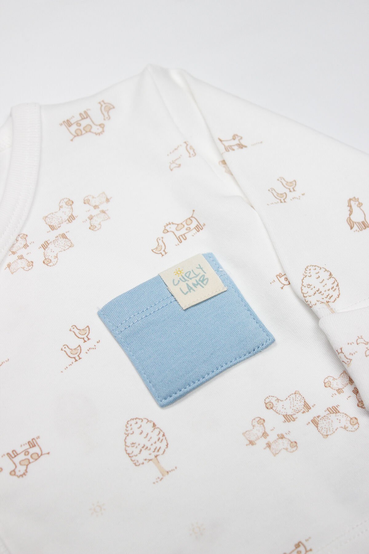 Bi̇style Curly Lamb 3 Lü Zıbın Takımı 13107 Bej Ekru