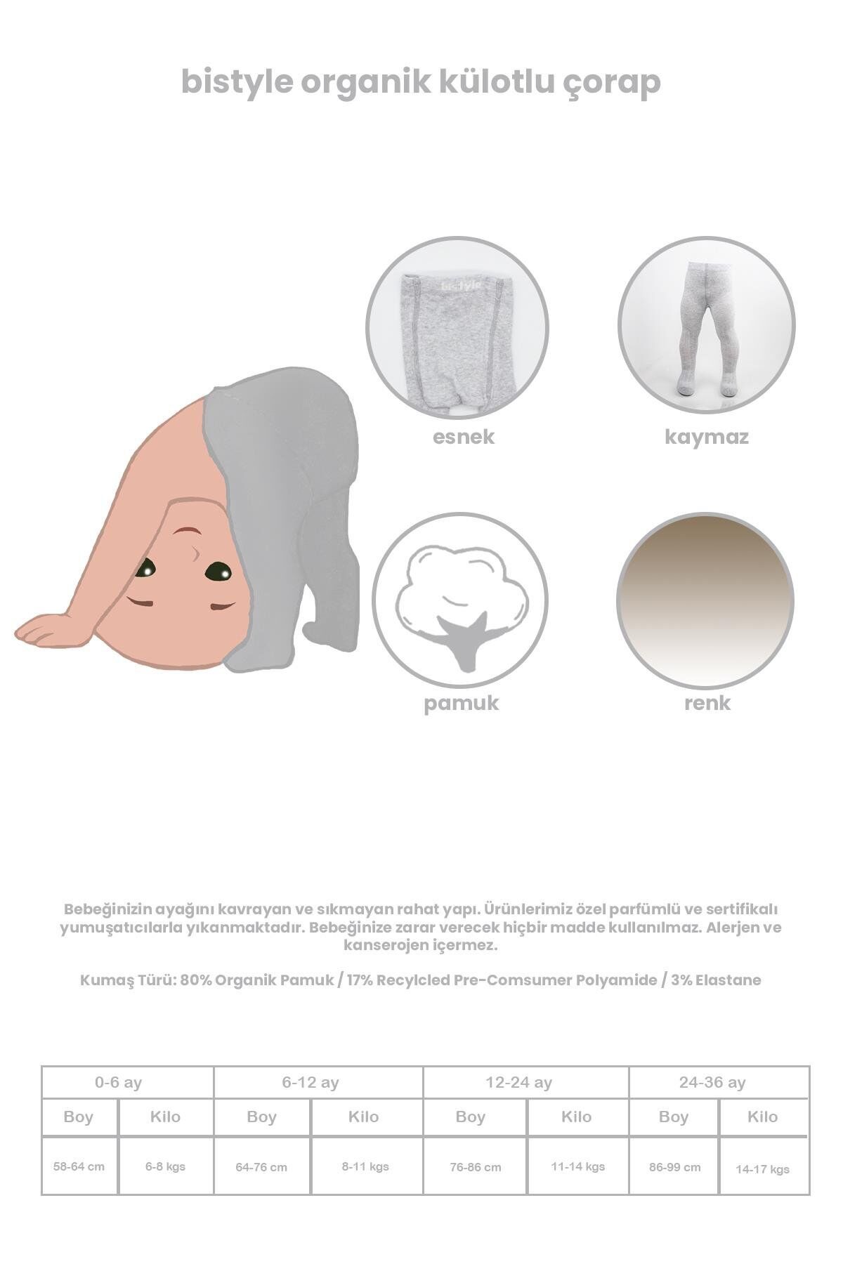 Bi̇style Derby Basi̇c Tekli̇ Penye Külotlu Çorap Bs50102B Pembe