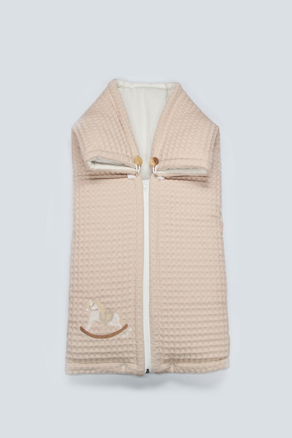 Bi̇style Fermuarlı Natural Li̇fe Pi̇ke Battani̇ye Boy 70114 Bej