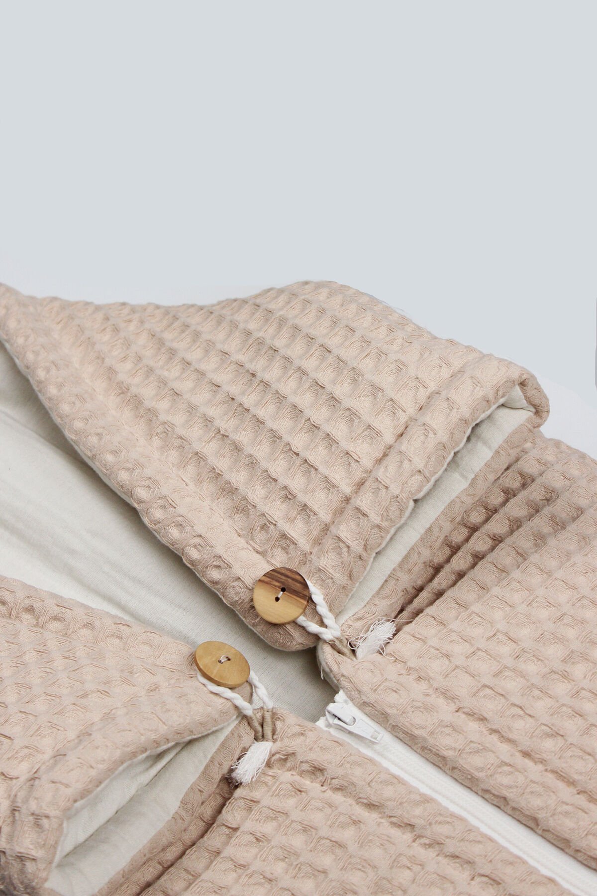 Bi̇style Fermuarlı Natural Li̇fe Pi̇ke Battani̇ye Boy 70114 Bej