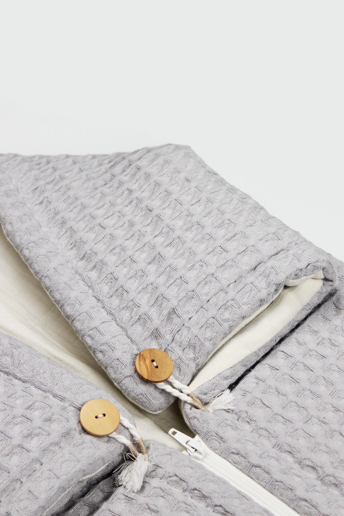 Bi̇style Fermuarlı Natural Li̇fe Pi̇ke Battani̇ye Boy 70114 Gri̇