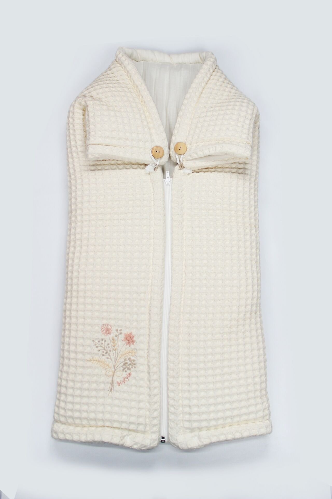 Bi̇style Fermuarlı Natural Li̇fe Pi̇ke Battani̇ye Gi̇rl 70113 Ekru