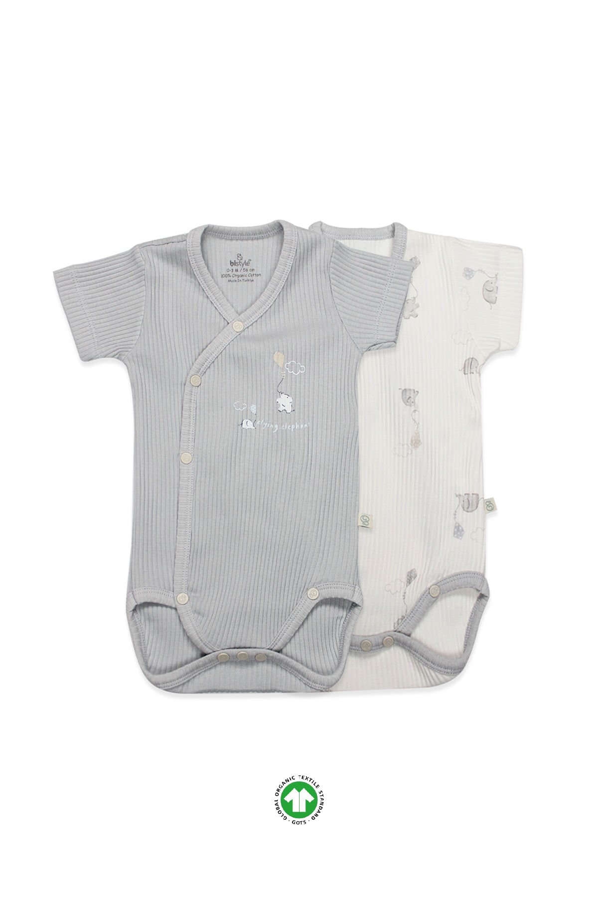 Bi̇style Flyi̇ng Elephant 2 Li̇ Yarım Kol Badi̇ 17117 Ekru Gri̇