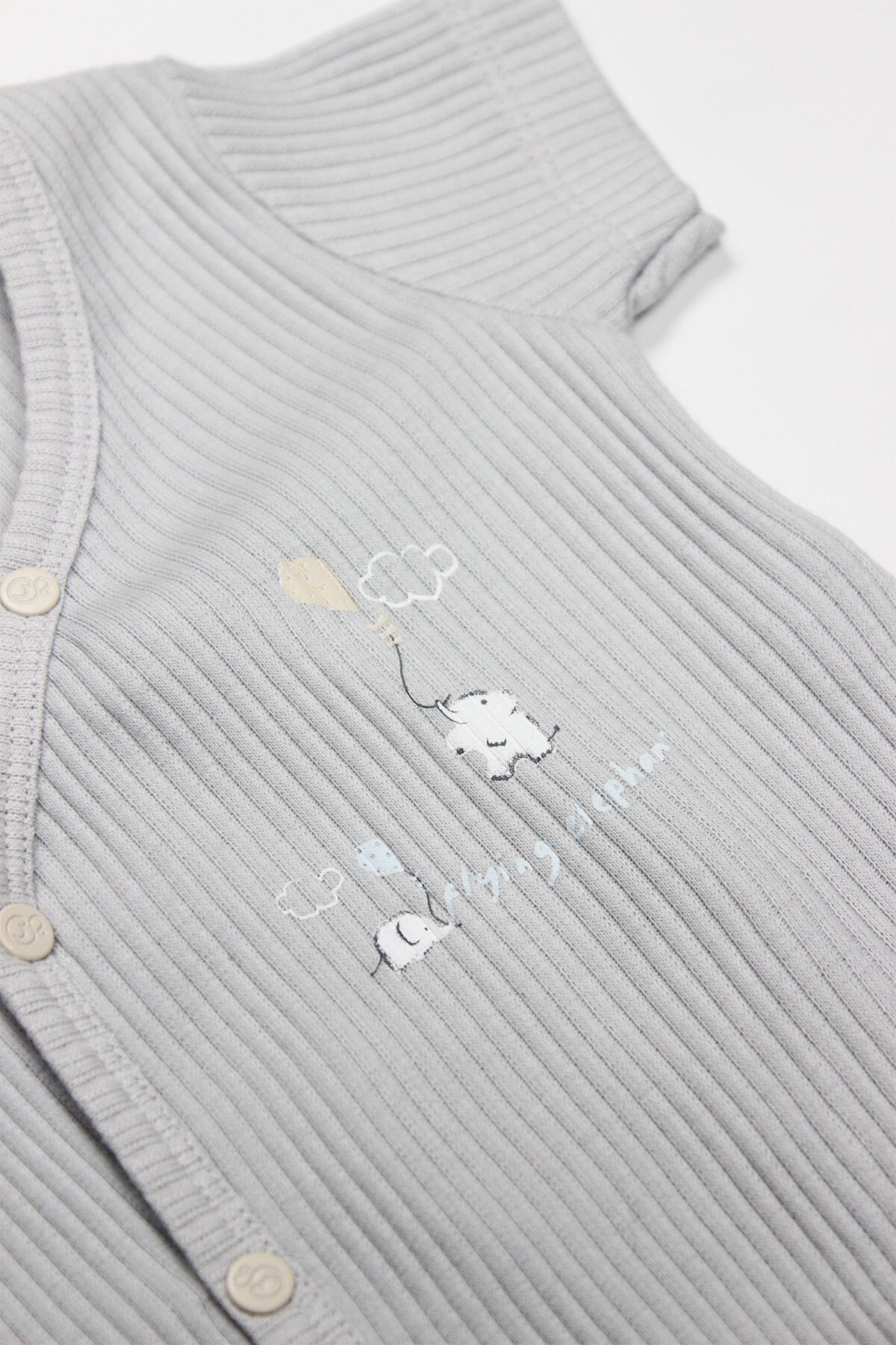 Bi̇style Flyi̇ng Elephant 2 Li̇ Yarım Kol Badi̇ 17117 Ekru Gri̇