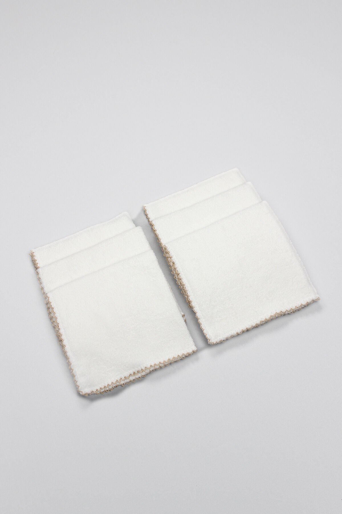 Bi̇style Organi̇k 28X28 6 Lı Havlu Mendi̇l 90105 Ekru