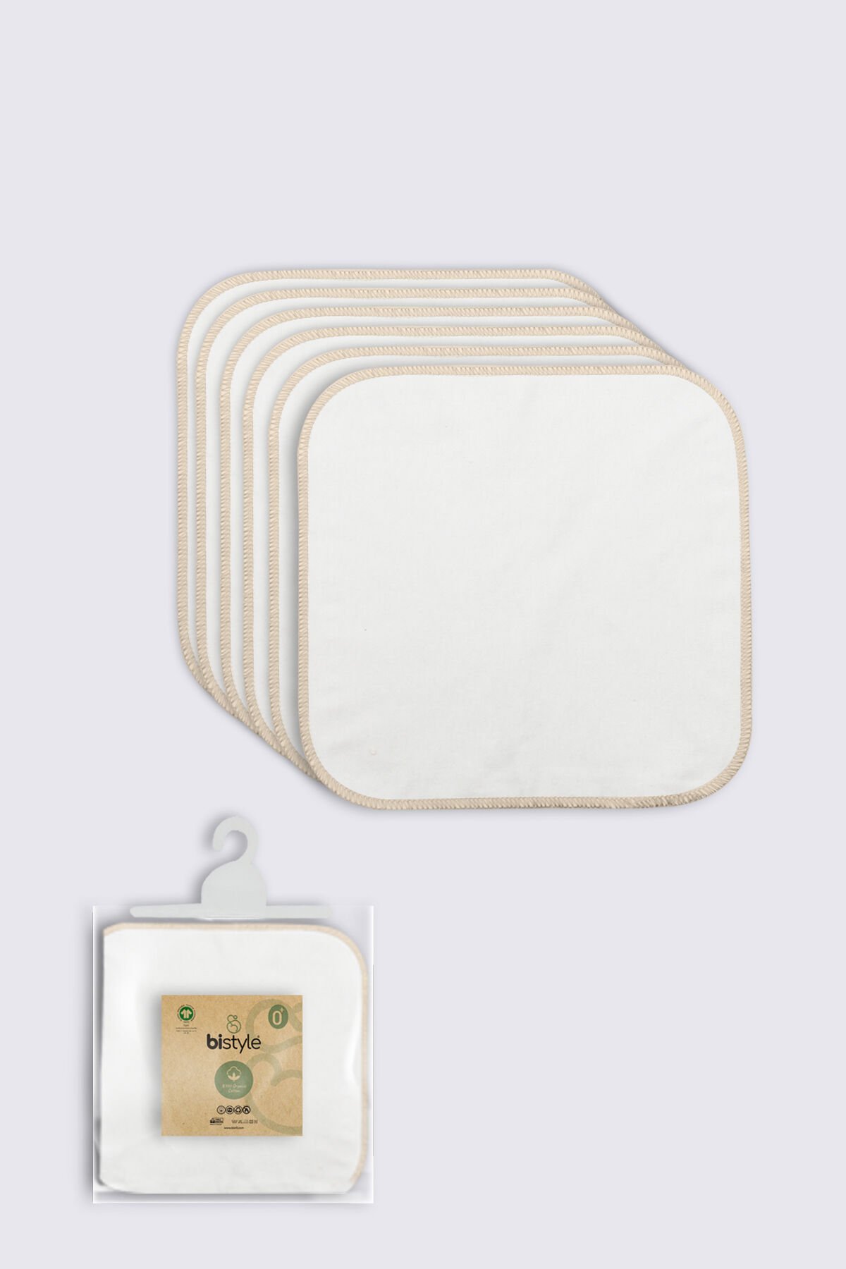 Bi̇style Organi̇k 28X28 6 Lı Penye Mendi̇l 90103 Ekru