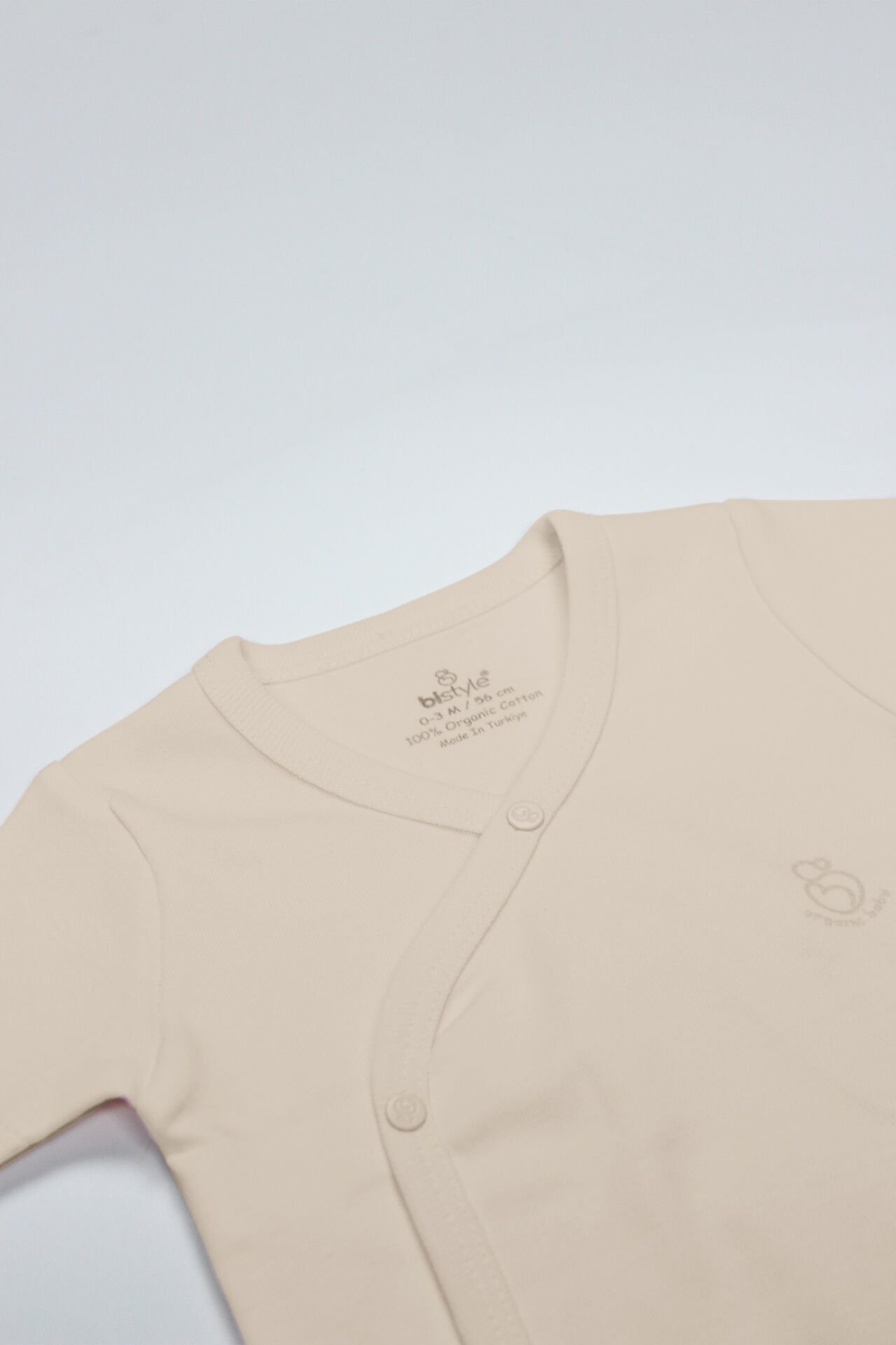 Bi̇style Organi̇k Natural Basi̇c Style Kruvaze Yarım Kol Body Bs17101 Bej