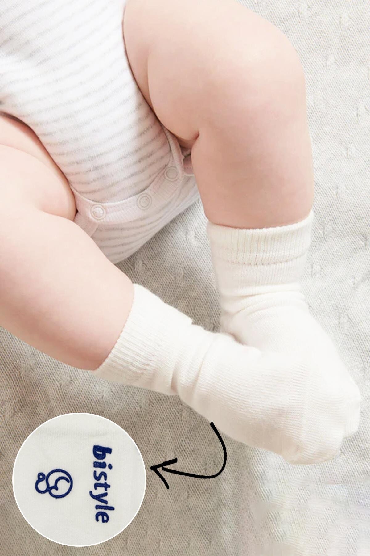 Bi̇style Puanlı Kaymaz Penye Soket Çorap 3 Lü Bs10108 İndi̇go