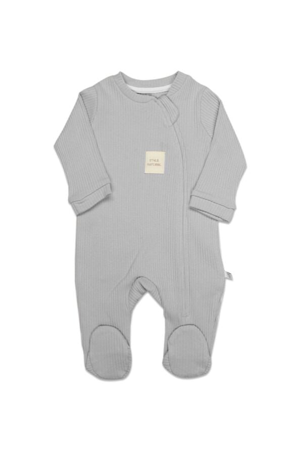 Bi̇style Style Natural Fermuarlı Bebe Tulum 15115 Gri̇