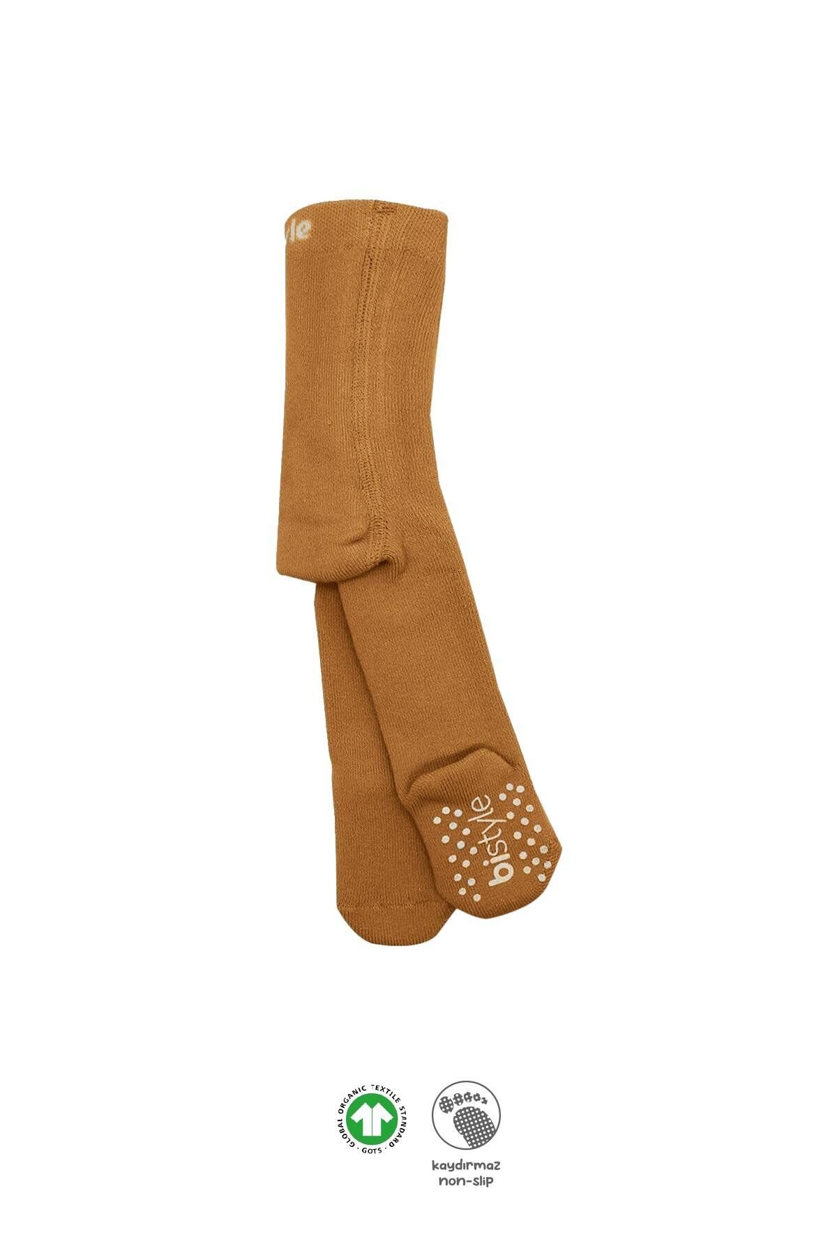 Bi̇style Tekli̇ Kaymaz Mi̇x Havlu Külotlu Çorap Bs50501M Hardal