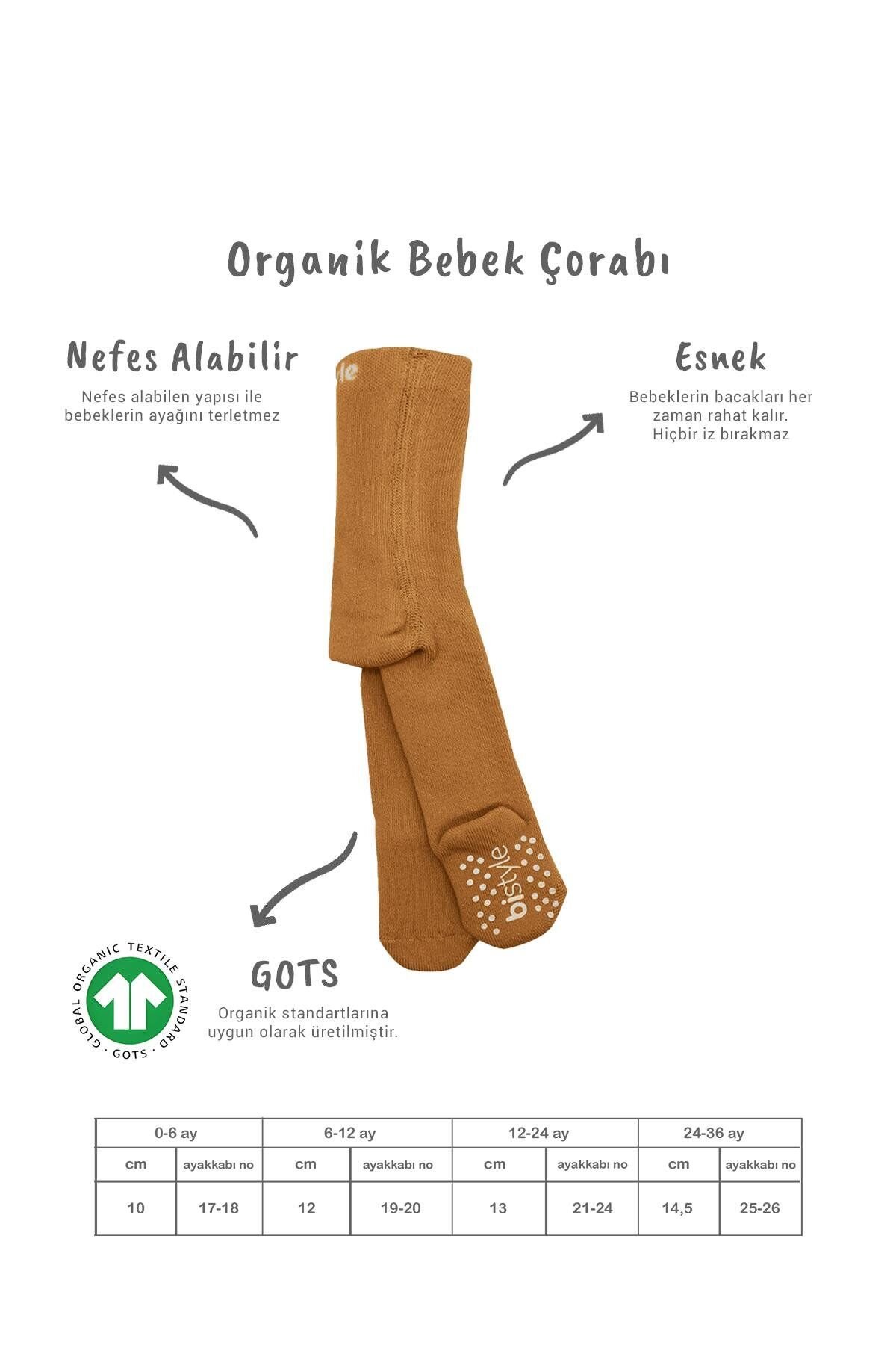 Bi̇style Tekli̇ Kaymaz Mi̇x Havlu Külotlu Çorap Bs50501M Hardal