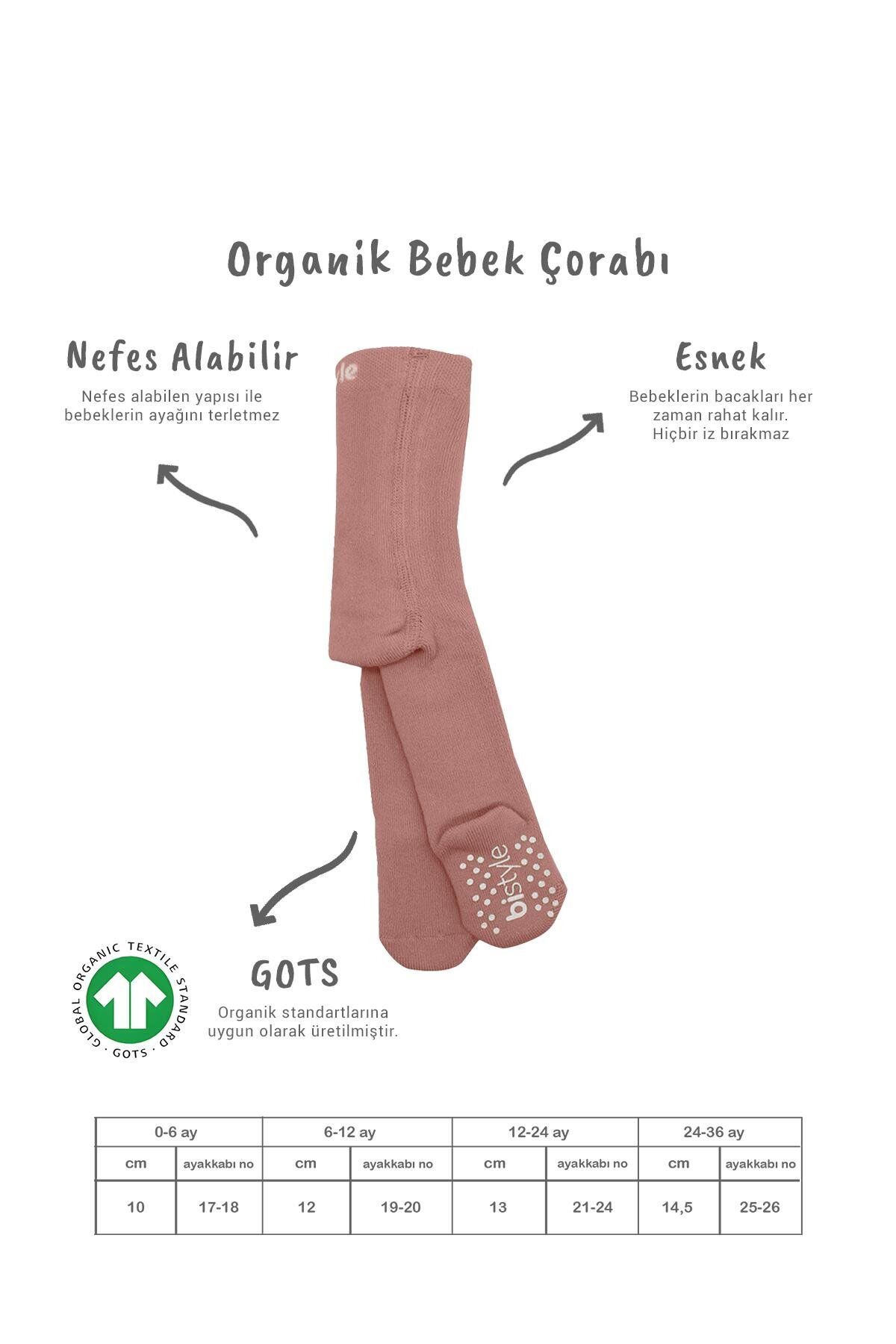 Bi̇style Tekli̇ Kaymaz Mi̇x Havlu Külotlu Çorap Bs50501M Pudra