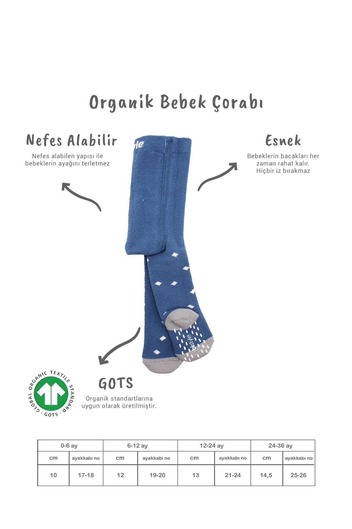 Bi̇style Tekli̇ Puan Kaymaz Havlu Külotlu Çorap Bs50502 İndi̇go
