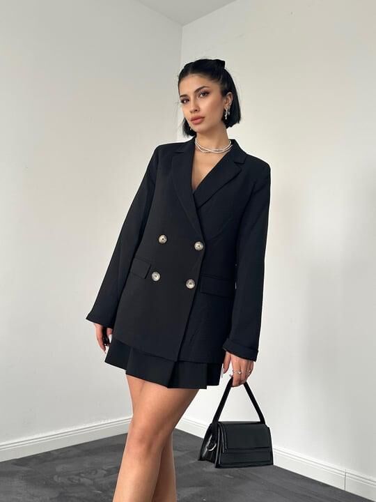 Blazer Ceket - Si̇yah