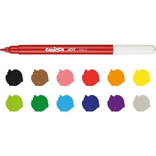 Cari̇oca Joy Süper Yıkanabi̇li̇r Keçeli̇ Boya Kalemi̇ 12Li̇