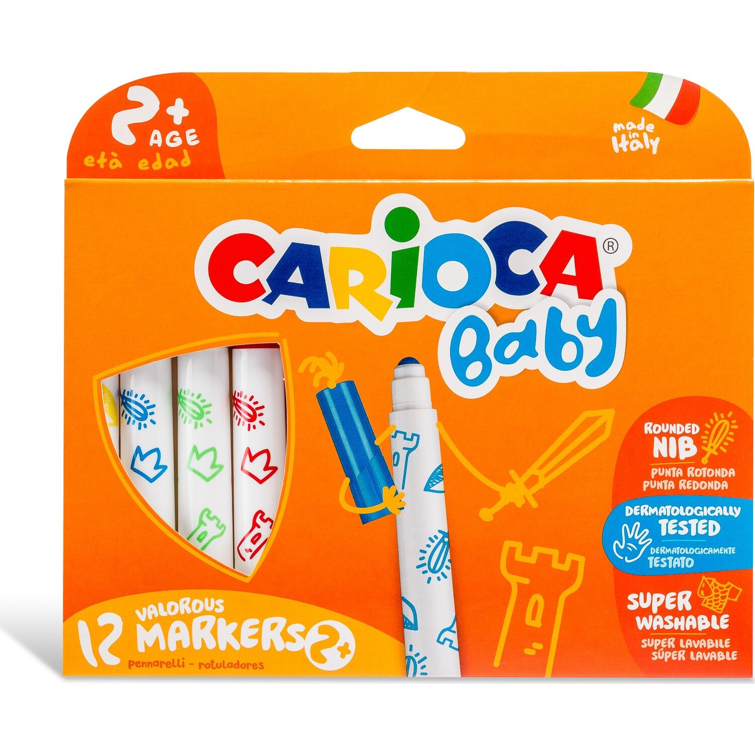 Cari̇oca Jumbo Bebek Süper Yıkanabi̇li̇r Keçeli̇ Boya Kalemi̇ 12Li̇