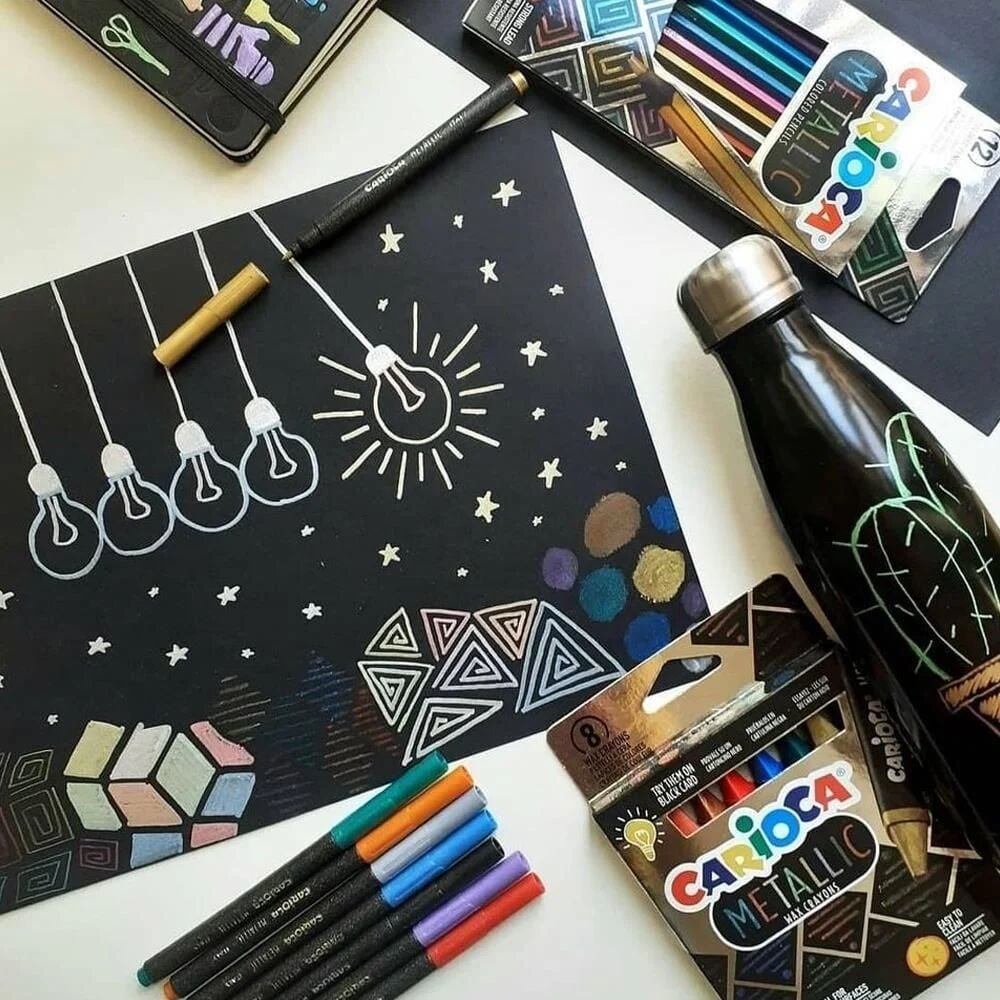 Cari̇oca Metali̇k Kuru Boya Kalemi̇ 12Li̇