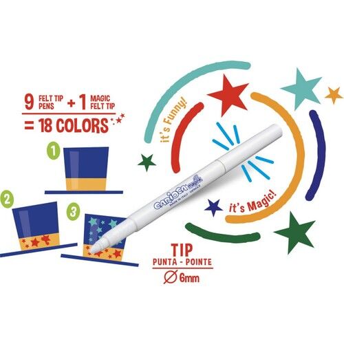 Cari̇oca Renk Deği̇şti̇ren Si̇hi̇rli̇ Keçeli̇ Boya Kalemi̇ (9 Renk + 1 Renk ...