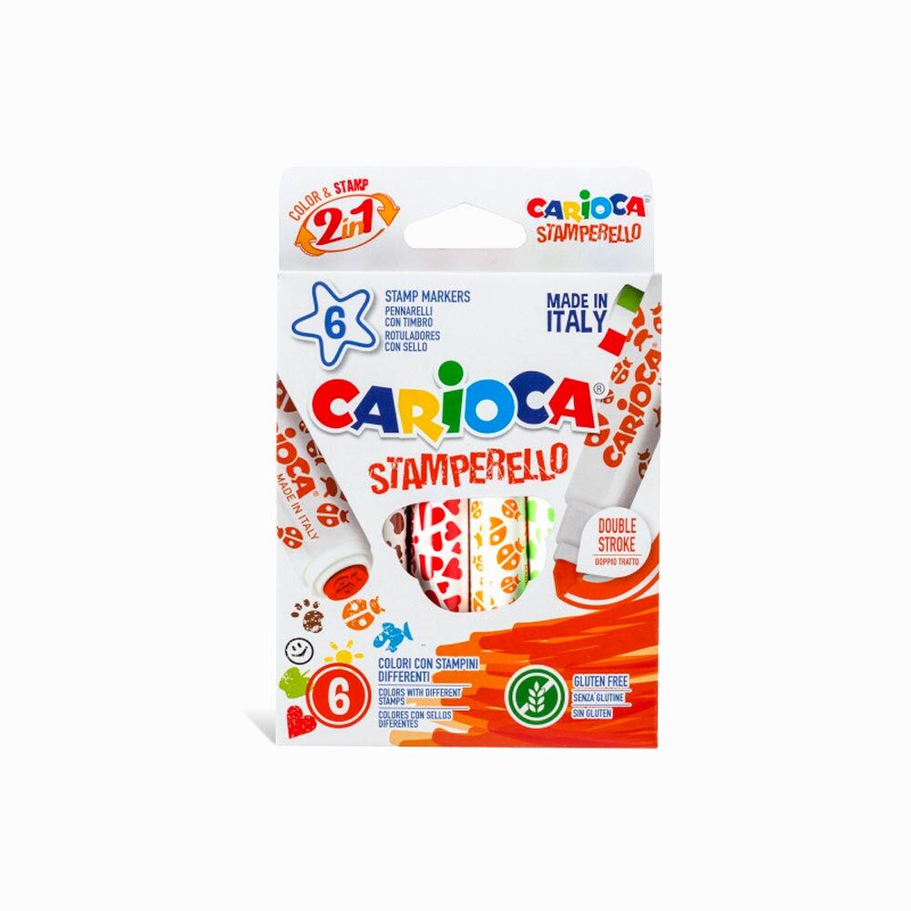 Cari̇oca Stamperello Yıkanabi̇li̇r Keçeli̇ Boya Kalemi̇ 6Lı