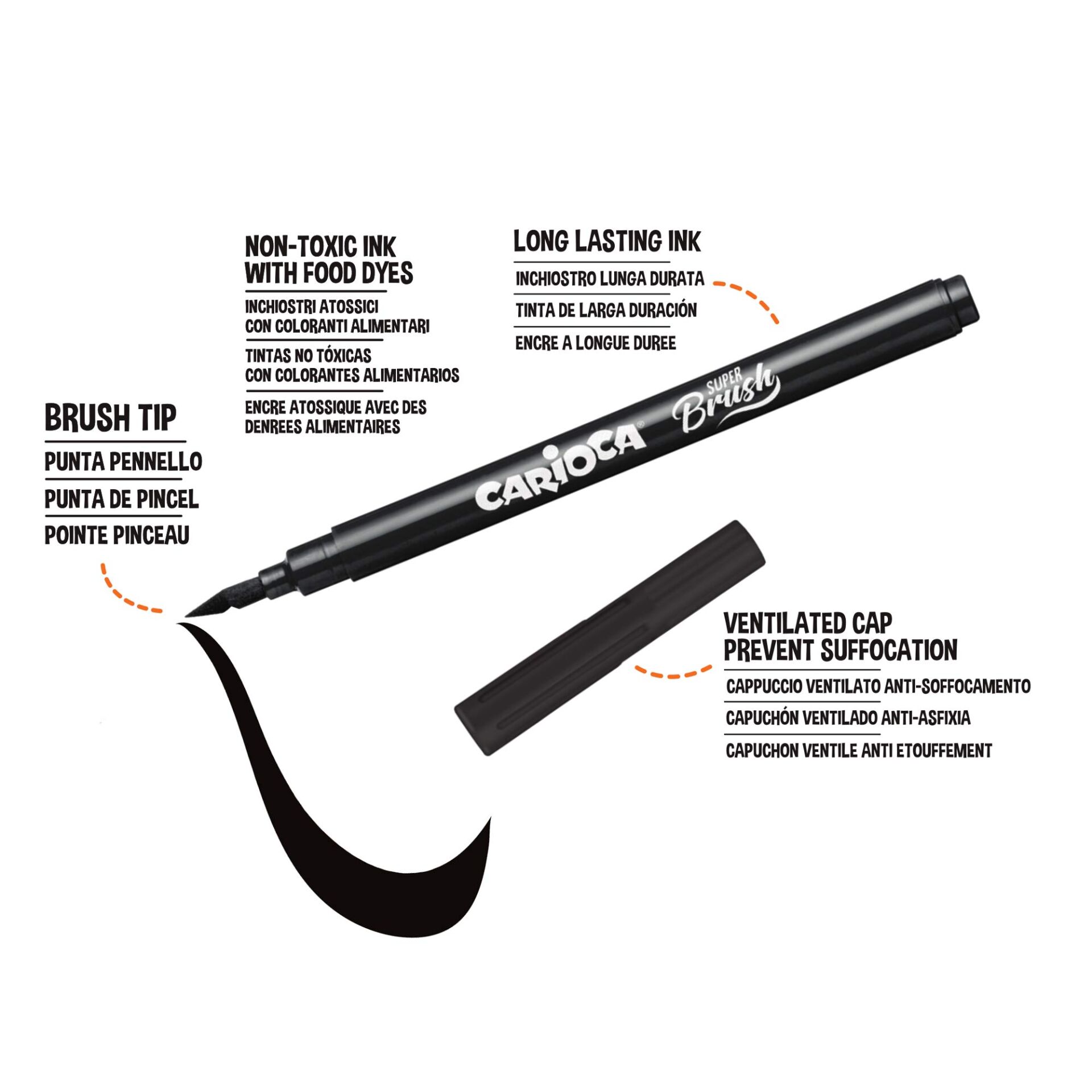 Cari̇oca Süper Brush Keçeli̇ Boya Kalemi̇ 10Lu