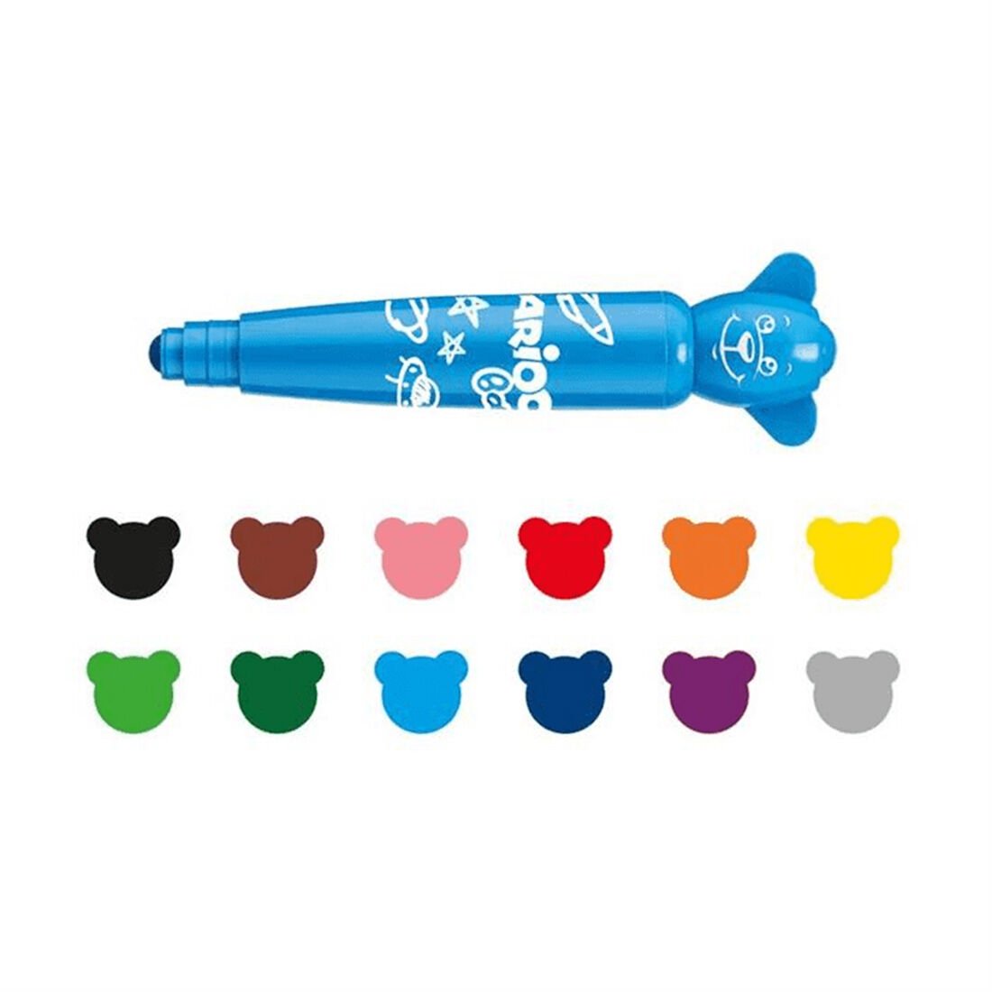 Cari̇oca Teddy Jumbo Bebek Süper Yıkanabi̇li̇r Keçeli̇ Boya Kalemi̇ 12Li̇