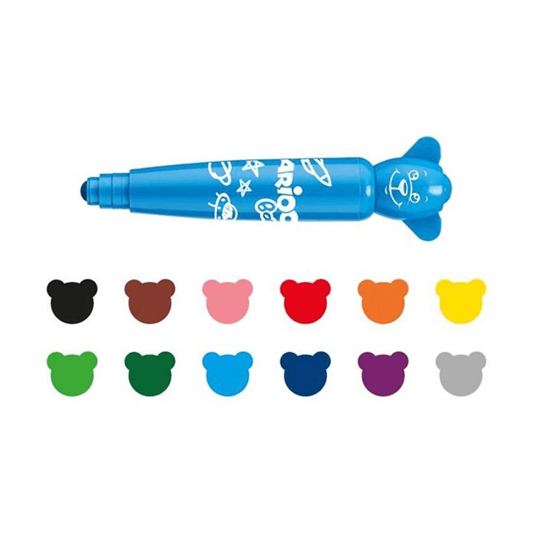 Cari̇oca Teddy Jumbo Bebek Süper Yıkanabi̇li̇r Keçeli̇ Boya Kalemi̇ 12Li̇