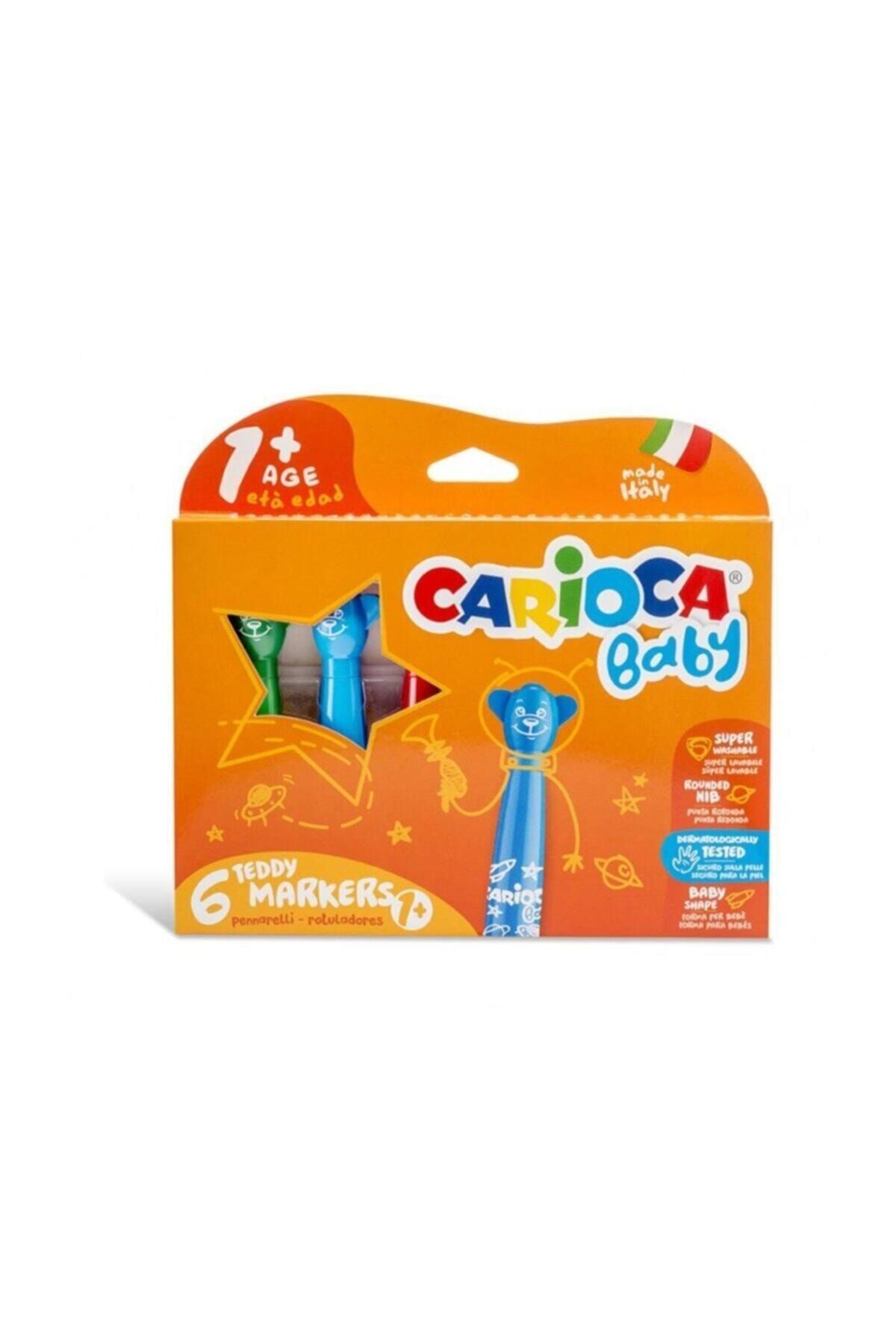 Cari̇oca Teddy Jumbo Bebek Süper Yıkanabi̇li̇r Keçeli̇ Boya Kalemi̇ 6Lı