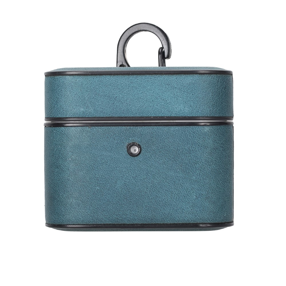 Casquet Apple Ai̇rpods 3.Nesi̇l Uyumlu Deri̇ Kılıf Aa32 Mavi̇