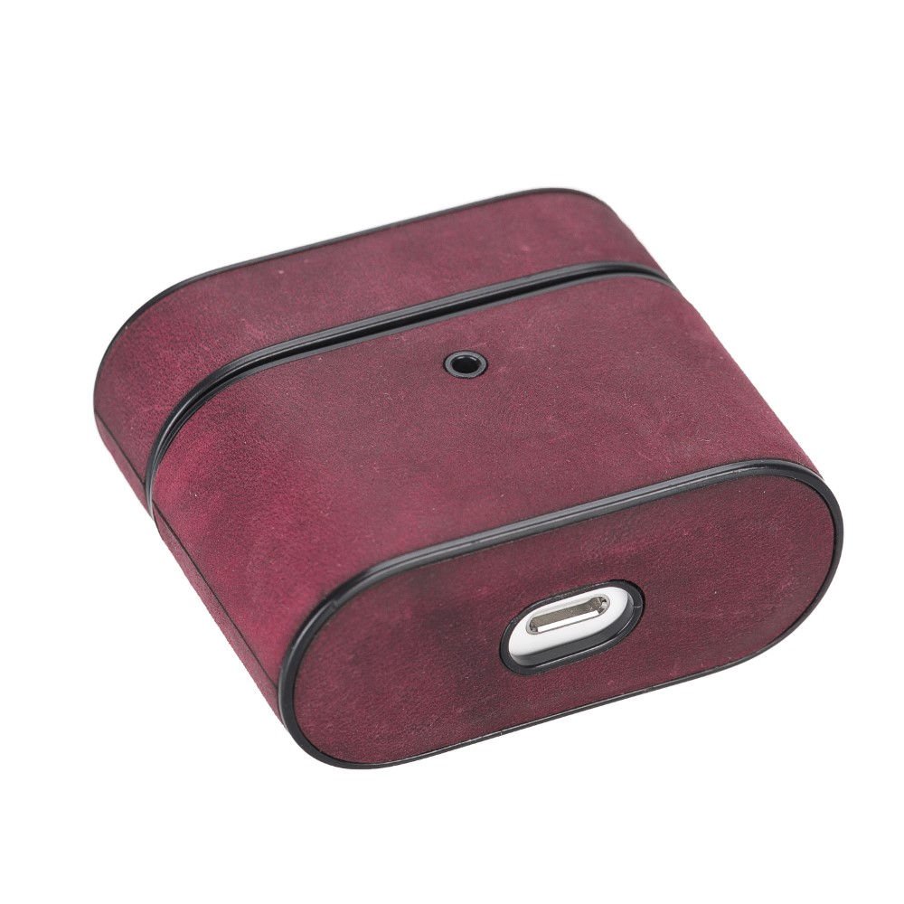 Casquet Apple Ai̇rpods 3.Nesi̇l Uyumlu Deri̇ Kılıf Fuşya