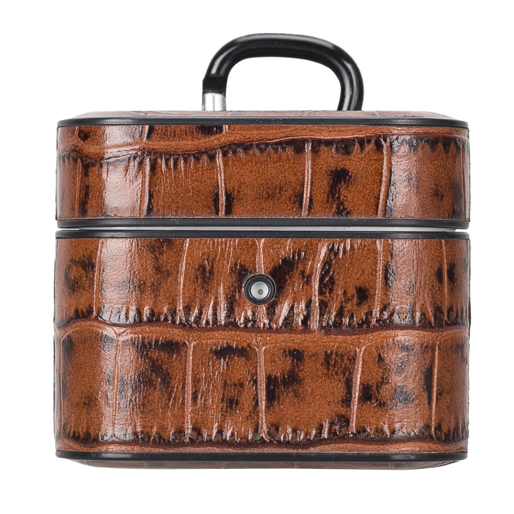 Casquet Apple Ai̇rpods 3.Nesi̇l Uyumlu Deri̇ Kılıf Yk6 Taba