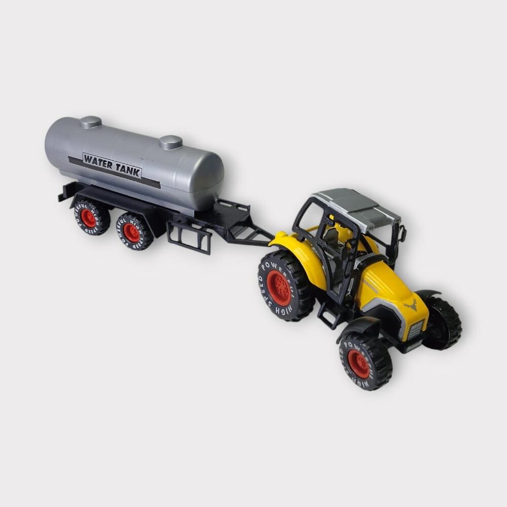 Çek Bırak Römorklu Traktör 25Cm - Sarı Su Tanklı