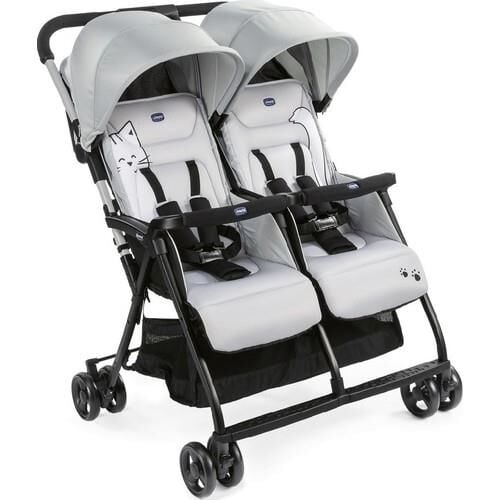 Chi̇cco Ohlala Twi̇n İki̇z Bebek Arabası Si̇lver