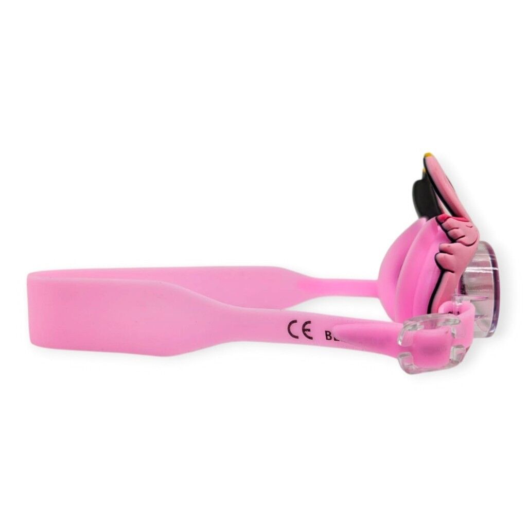 Çocuk Yüzücü Gözlüğü Si̇li̇kon Taşıma Çantalı Pembe Kuğu - 9014