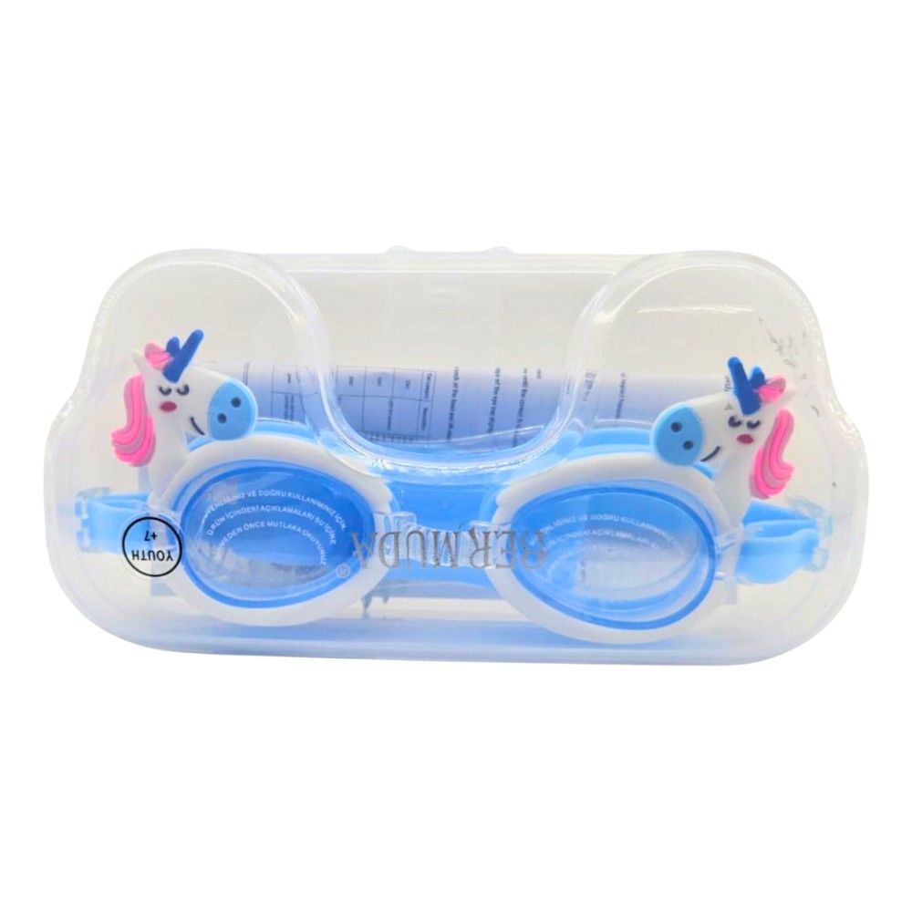 Çocuk Yüzücü Gözlüğü Si̇li̇kon Taşıma Çantalı Pony - 9014